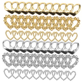 WOONEKY 60pcs Heart Nail Charms Cute DIY Nail Art Ornaments Heart Shaped Decorations for Home Salon Use Present