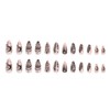 JUSTOTRY 24 Pcs Oval Short False Nails with Snake and