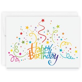 The Gallery Collection, 1 Count Card Pack, Birthday Card with Pearl Lined Envelope (Birthday Burst)