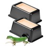 HIRAISM Reptile Shelter Wet Shelter Cave Hole Amphibian Breeding Moisturizing