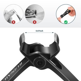 Toenail Clippers for Thick Nails, Large Toenail Clippers with Glass File, Nail Clippers for Thick Toenails, Extra Wide Mouth Toenail Clippers for Seniors, Sharp and Durable, Easy to Use