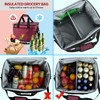 Ladbodun Insulated Lunch Bag Cooler:Expandable Reusable Lunch Box with Shoulder