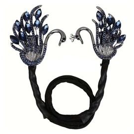 BIRLOZA Hair Clip with Rhinestone Flower French Twist Hairstyle Shaper Lazy Curler Rhinestone Flowers Hair Clip Hair Bun Maker Hair Pins for Bun