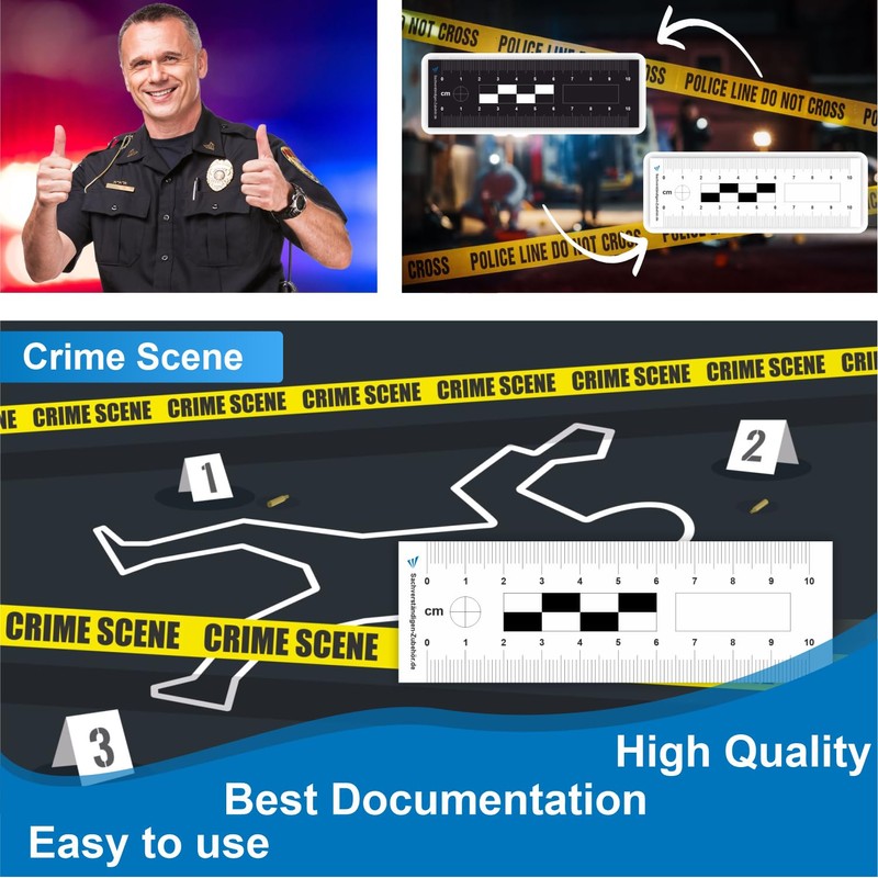 Sachverständigen-Accessoires Crime Scene Ruler as [Detective Levelling Device] Set of
