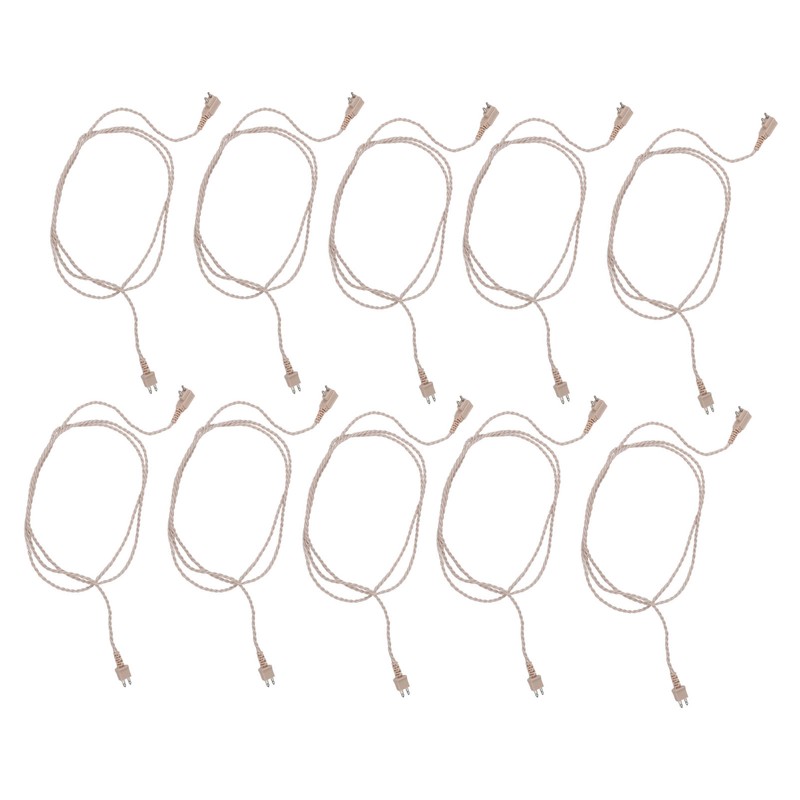 10Pcs 2pin Hearing Aid Cable High Temperature Resistance PVC Reliable