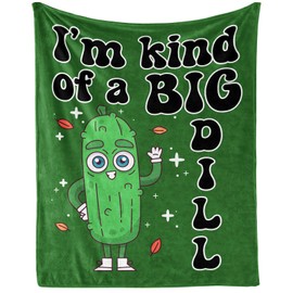 Homieblanket Pickle Blanket for Boys Girls, Cute I'm Kind of a Big Dill Themed Design Printed Throw Blankets for Kids Lap, Chair Sofa, Warm Soft Cozy Blanket, 40"x 50"