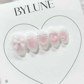 Mongle Cheek Handmade Nail Tips Nail Tips - Short Oval / 몽글치크 수제네일팁 네일팁 - 숏오발