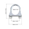 QWORK U-Bolt Muffler Tip Exhaust Hook, 1-1/2" OD 2Pcs Stainless