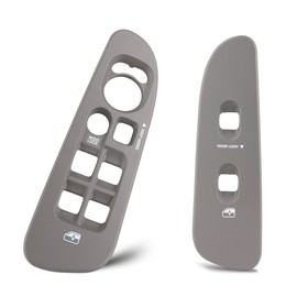 SOAESCN Driver and Passenger Side Window Switch Bezel for 2002-2010 Dodge Ram 1500 2500 3500 Door Lock Window Switch Panel Bezel Button Front Right & Left Border Trim - 5HZ71XDVAD, 5HZ71XDVAE, Taupe