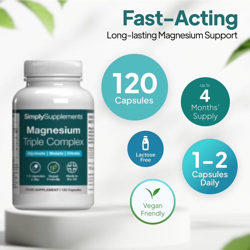Magnesium Triple Complex | Glycinate, Malate & Citrate | Supports