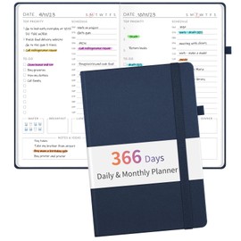 366 Days 2024 Planner 52 Weeks, Forvencer Daily Weekly and Monthly Planner 2024-2025 Academic Year, Durable Hardcover Agenda Book Planner for Work, School, Home, Start Anytime, A5(5.8'' x 8.3''), Navy