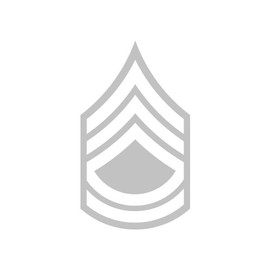 E-7 Sergeant First Class Rank US Army Sticker - Decal - Die Cut SFC OR-7 - Silver