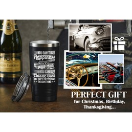 Onebttl Car Gifts for Men Women Tumbler - 20oz Double Wall Vacuum Insulated Stainless Steel Travel Tumbler Cups with Lid & Straw - Car Guy or Enthusiast Gift - Buy