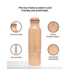 HYGGE 34oz (1L) Pure Copper Water Bottle – Leak-Proof Ayurvedic