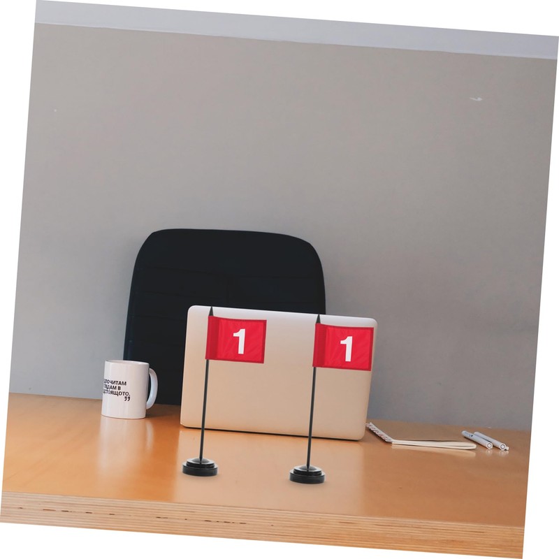 CIYODO 12Pcs Desk Flag Holder Set Flagpole with Stable Base