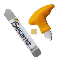 Wave Profesional [(Set of 2) Grip Parts Opener + iSesamo Flat Spudger Opening Repair Tool Kit] : Disassembly and Repair Tool Spudger Metal Ultra Thin Flexible Smartphone Repair Tools iSesamo, Flat Spagger Slim Opener For Electronics Repair + F.Wave Origi