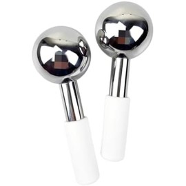 Reusable Face Ice Roller Beauty Tool, Cooling-Feel Facial Roller for Skincare Prep and Self-Care - 2 Ice Globes Eyes 1