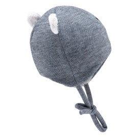 Sterntaler Teddy Fleece Hat - Unisex Baby Hat with Cut Ear Flaps and Tie Band, navy