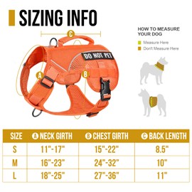 OneTigris No Pull Tactical Dog Mesh Harness for Medium Dogs, Lightweight Service Dog Vest COMET'S Tail Tactical Training Breathable with Handle