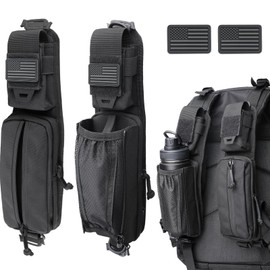 WYNEX Molle Tactical Pouches of Water Bottle Pouch Version, Tactical Accessories Backpack Strap Pouch Water Bottle Carrier Holder Molle Accessories for Backpacks