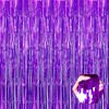 Ferwzsr 6 Pack Purple Foil Fringe Curtain Backdrop, 3.28Ft x