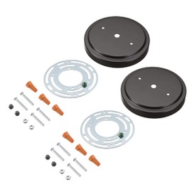 Aspen Creative 21509-12, Transitional Chandelier & Light Fixture Canopy Kit, w/Universal Crossbar, Oil Rubbed Bronze, 5-1/8" Diameter, 7/16" Center Hole, 2 Pack