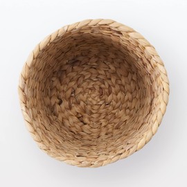Muji 12361077 Round Basket, Diameter 10.2 x Height 11.8 inches (26 x 30 cm), Water Hyacinth, Depth