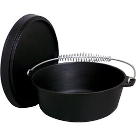 12 Qt. Seasoned Cast Iron Dutch Oven with Cast Iron Lid,Black
