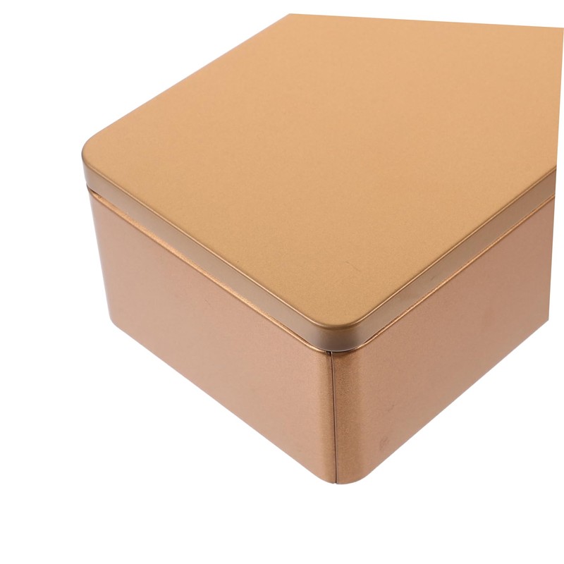 COLLBATH 2pcs Rectangular Tinplate Storage Boxes for Tea Bags and
