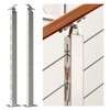 Deck Man 2 Pack Cable Railing Post Stainless Steel Adjustable