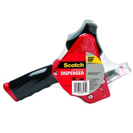 Scotch Packaging Tape Dispenser Holds Tape up to 2 Wide No Tape Included (ST-181) Red