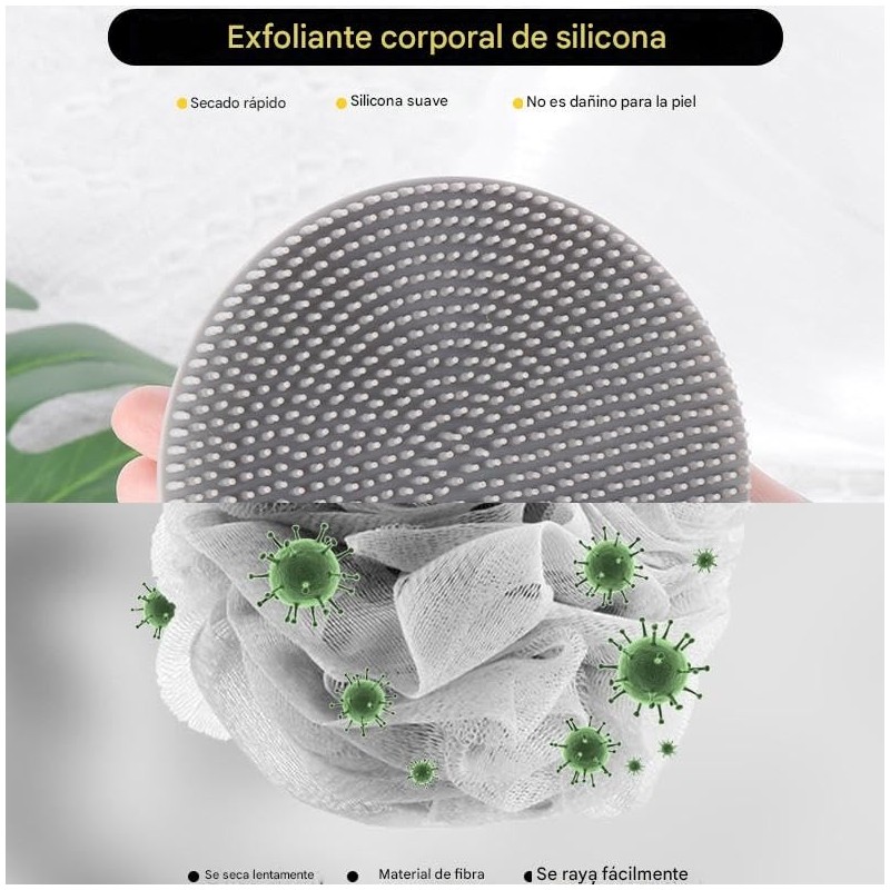 Cepillo de silicona para cuerpo - 2 cepillo de baño