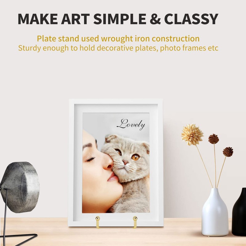 3 Pack Plate Stands for Display, 6 Inch Picture Stand