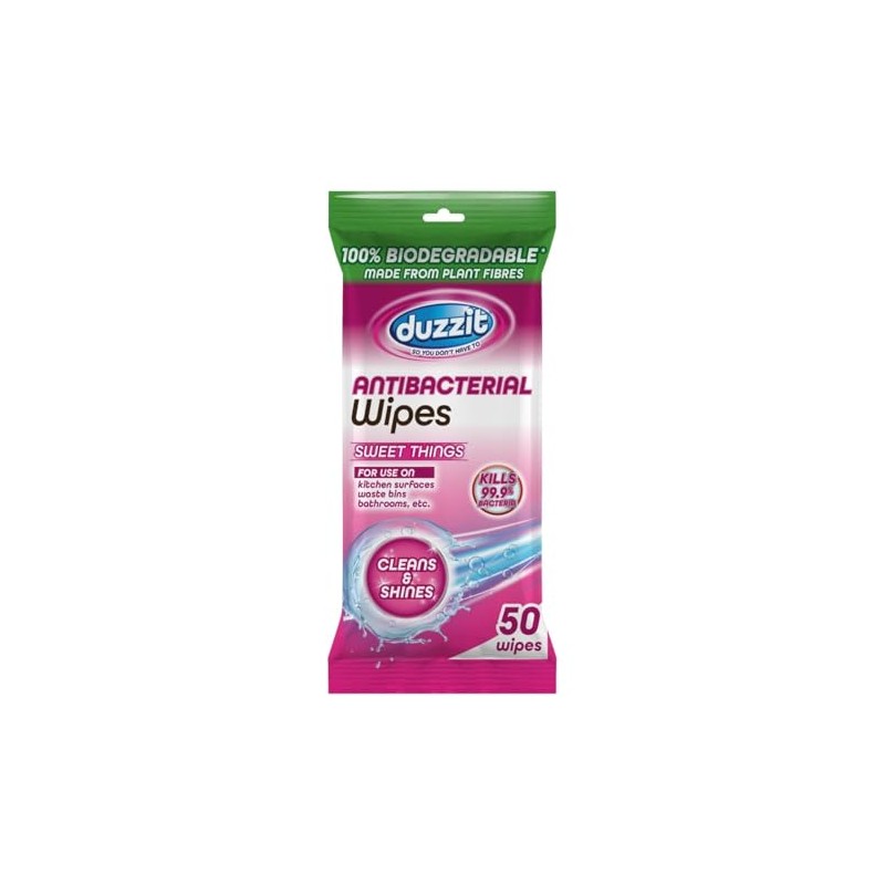 Antibacterial Wipes Sweet Things Scent – 100% Biodegradable - Household