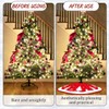 Christmas Tree Blanket, Red, Plush Christmas Tree Blanket, Round, 120
