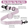 COOYOO Dog Seat Belt,3 Piece Set Retractable Dog Car Adjustable