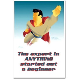 PosterEnvy The Expert in Anything Started Out a Beginner - Classroom Motivational POSTER
