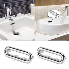 Sink Overflow Cover Bathroom Kitchen Sink Overflow Cover Sink Overflow Rings Sink Overflow Ring Overflow Cover Made of Plastic for Bathtubs, Sinks, Kitchen Sinks