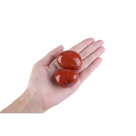 GUJOXILA Red Jasper Healing Stones Crystals Polishing Large Gemstones Rough Stone Tumbled Stones Crystal Worry Stone Meditation Anxiety Stress Relief 4-5 cm 1 Piece