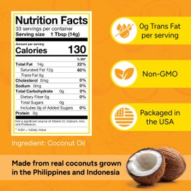 Sunglo 100% Coconut Oil for Popcorn, 16oz, Highly Refined for Neutral Flavor, Non-GMO, Zero Trans Fat, Ideal for Frying & Everyday Cooking