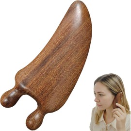 Gua Sha Facial Tool, Compact Lightweight Accessory for Travel and Daily Use - KINTEGOOD Sandalwood Gua Sha Dual