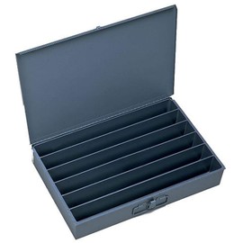 Durham 125-95-IND Gray Cold Rolled Steel Individual Large Horizontal Box, 18" Width x 3" Height x 12" Depth, 6 Compartment