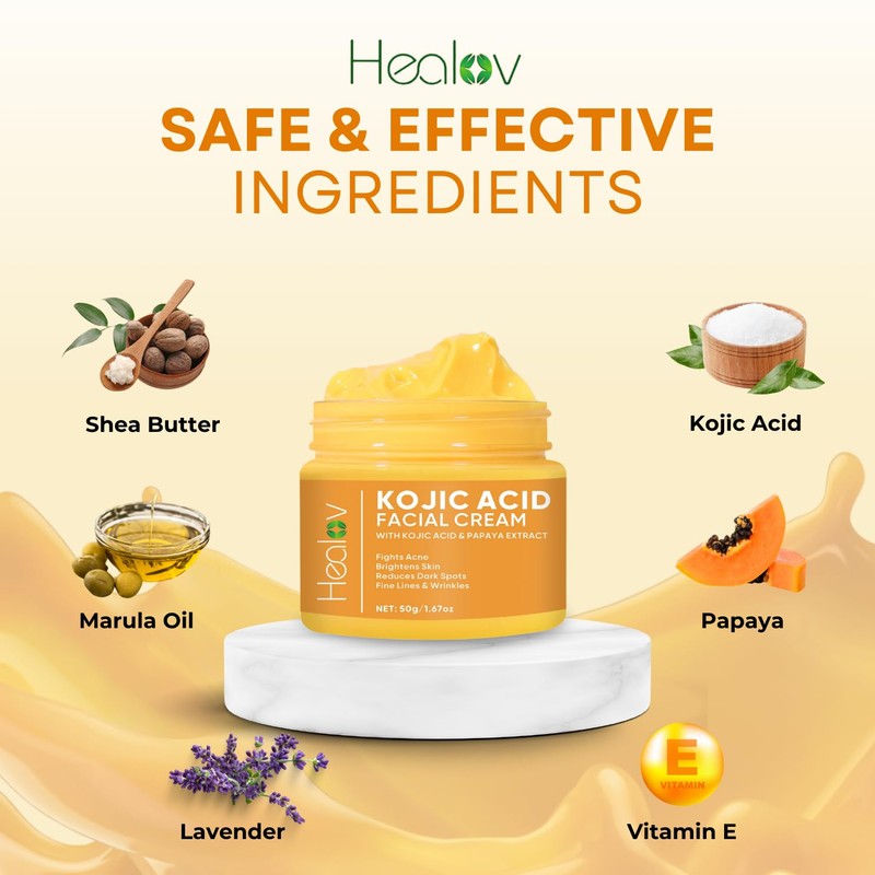 Kojic Acid Cream – Skin Brightening Cream for Age Spots,