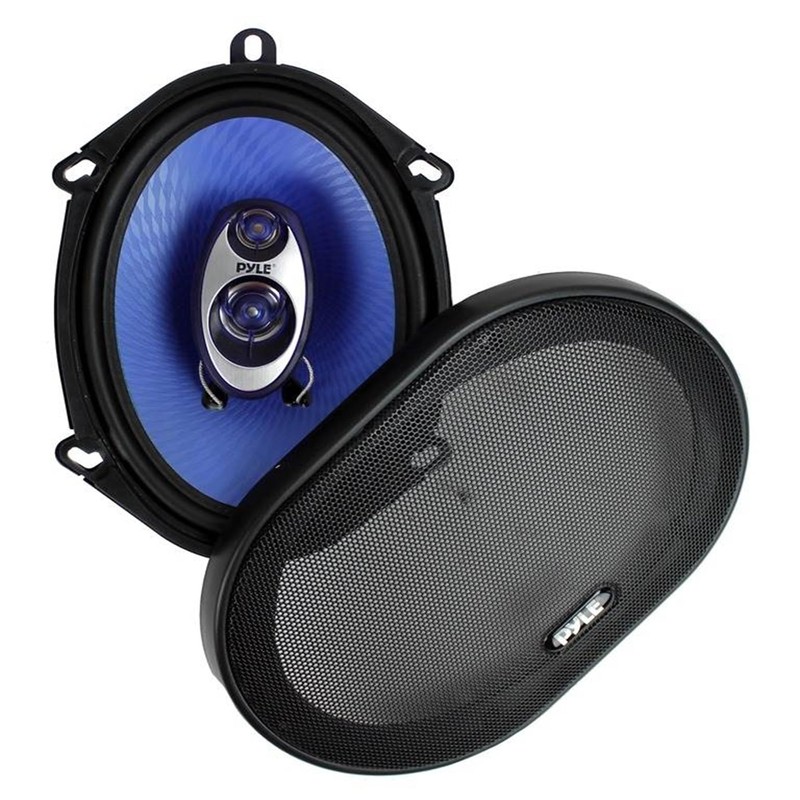 4) New Pyle PL573BL 5x7" 600 Watts 3-Way Car Coaxial
