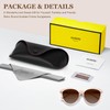 AVAWAY Clear Frame Polarized Sunglasses for Women Trendy UV Protection
