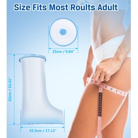 Blueash Waterproof Extra Wide Leg Cast Cover for Shower Adult, Reusable Extra Large Leg Shower Casts Cover with Non-Slip Bottom for Adults Large Casts Surgery Shower Boots