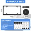 4PCS Magnetic License Plate Holders Kit,No Drilling License Plate Frames