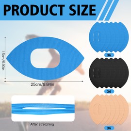 Scettar 18 Pcs Kinesiology Tape for Knees, Waterproof & Elastic Athletic Tape for Knee Stability, knee support tape, Knee Tapes for Knee Pain for Running, Cycling, Sports(Blue+Black+Skin color)