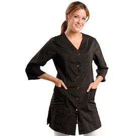 JMT Beauty 3/4 Sleeve Black Salon Smock (L (10))