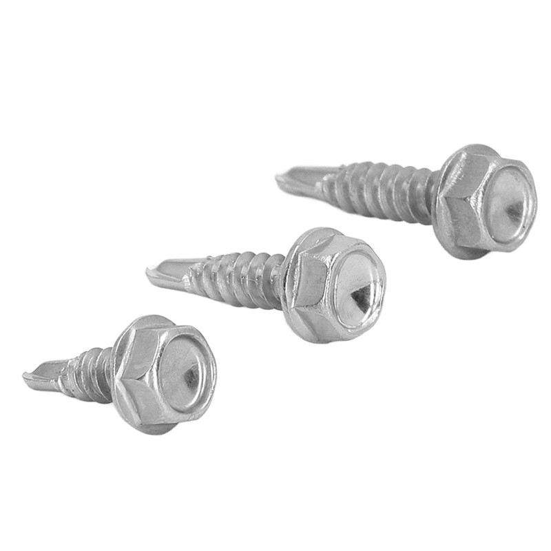 150PCS 304 Stainless Steel Self Tapping Screws Wafer Head Hex